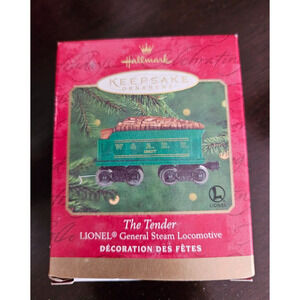 Vintage Hallmark Keepsake LIONEL THE TENDER GENERAL STEAM LOCOMOTIVE Ornament